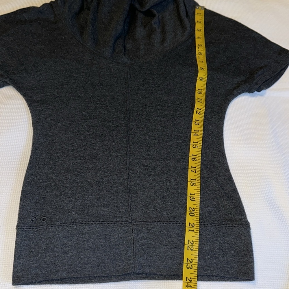 Converse One Star Cowl Neck Short Sleeve Pullover Top Gray Size XS - Picture 6 of 10